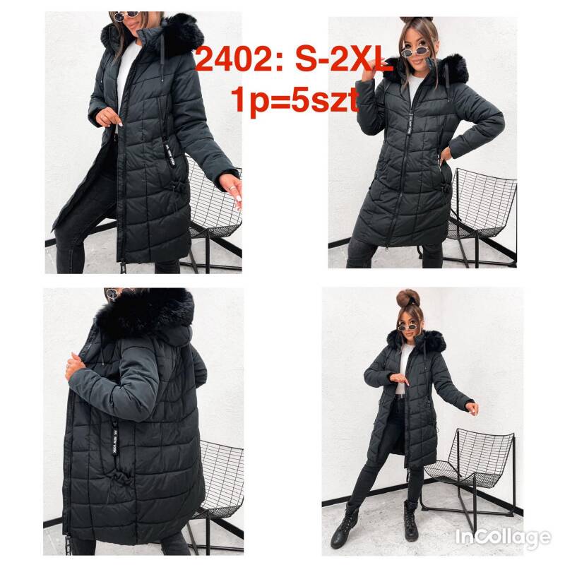 Plaszcze damkie zimowe Roz S-2XL, 1 Kolor Paczka 5 szt
